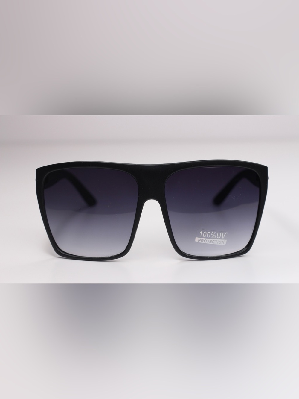 Black Oversized Square Women's Sunglasses - UV Protection